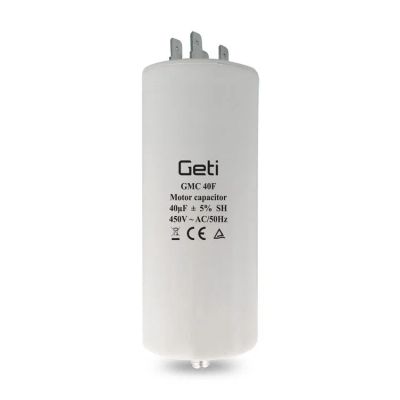 Kondenzátor rozbehový motorový 40uF 450V GETI GMC 40F