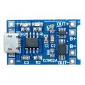 Nabíjačka Li-Ion článku 1A s ochranou, modul s IO TP4056 (micro USB)
