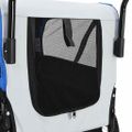 vidaXL Vozík pre domáce zvieratá na bicykel/beh 2-v-1, sivo modrý