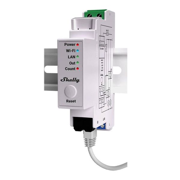 Elektromer 1F na DIN lištu SHELLY PRE EM-50 Wi-Fi