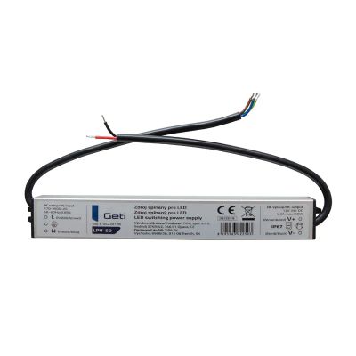 Zdroj spínaný pre LED 12V/50W GETI LPV-50
