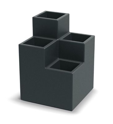 Kvetináč CUBLA STEPA QUATRO tmavosivý 58cm