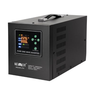 Zdroj záložný KEMOT PROsinus-2000/24-LFP4 24V 230V 2000VA 1400W Black URZ3428-LFP4
