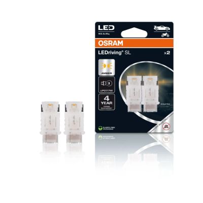 Autožiarovka LED 12V P27/7W W2.5x16q OSRAM oranžová 2ks