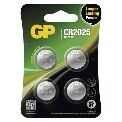 Batéria CR2025 GP lítiová 4ks