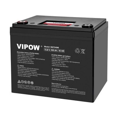 Batéria LiFePO4 12,8V 100Ah VIPOW BAT0496 s BMS