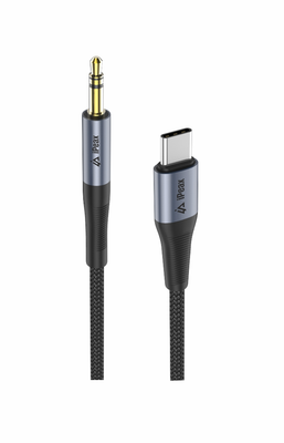 Adaptér iPEAX 90010139 USB-C / JACK 3,5 mm (na počúvanie hudby) čierny