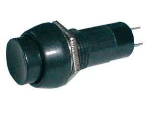 Prepínač tlačidlo okrúhle OFF-(ON) 250V/1A čierne