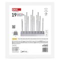 LED svietnik strieborný, 28,5 cm, 3x AA, vnútorný, teplá biela, časovač