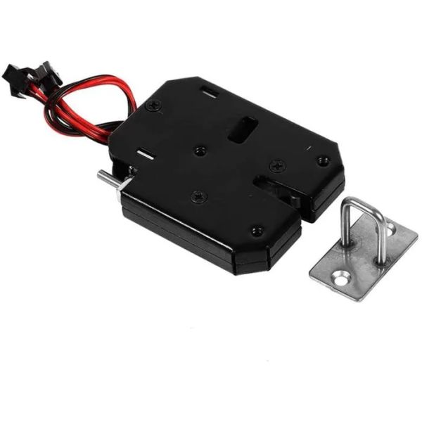 Elektrický zámok XG-07C 12VDC 1,8A čierny s ovládacím kontaktom
