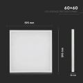 Panel LED 2V1 600x600 36W, 4000K, 3960lm, so zdrojom, VT-6139 (V-TAC)