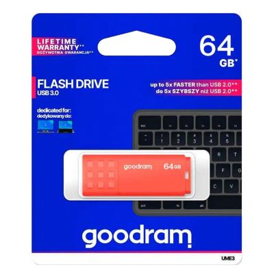 Flash disk GOODRAM USB 3.0 64GB bielo-oranžový
