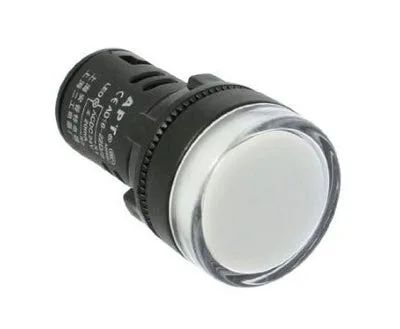 Kontrolka guľatá 230V LED biela 29mm HADEX