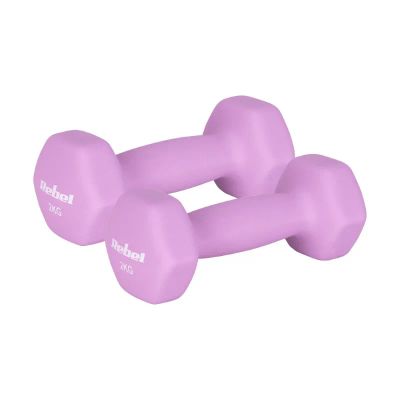 Sada liatinových a neoprénových činiek HEX REBEL RBA-2330-2 2x2kg