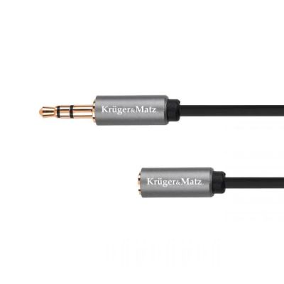 Kábel Jack 3,5 mm konektor/Jack 3,5 mm zdierka 1,8m KRUGER & MATZ KM1230 Basic