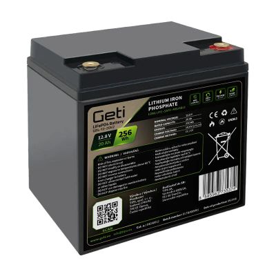 Batéria LiFePO4 12,8 V 20 Ah GETI GBL-12-20V2