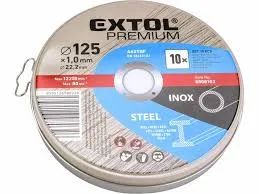 Kotúč rezný na oceľ a antikoro 10ks, 125×1,0mm, EXTOL PREMIUM