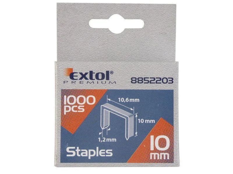 Sponky, balenie 1000ks, 16mm, 11,3x0,52x0,70mm EXTOL-PREMIUM