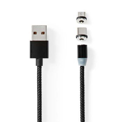 Kábel NEDIS CCGB60630BK20 USB 2v1 2m Black