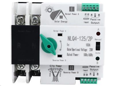 Automatický prepínač siete - napájanie 2P 230 V 80 A - NLQ4-125/2P pre FVE