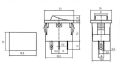 Prepínač kolískový     2pol./4pin  ON-OFF 250V/3A LED žltý