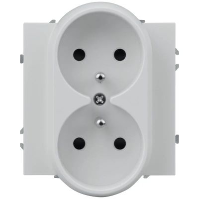 Dvojitá zásuvka DPM MOXY MOX1029W, biela