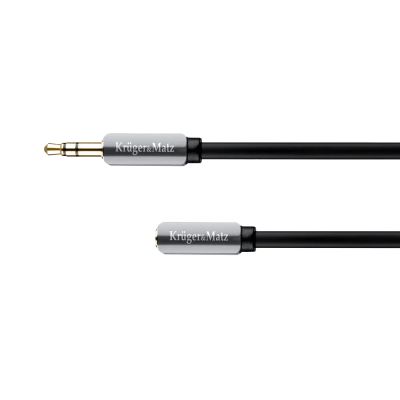 Kábel Jack 3,5 mm konektor/Jack 3,5 mm zdierka 1m KRUGER & MATZ KM0315