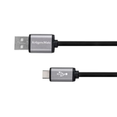 Kábel KRUGER & MATZ KM1240 Basic USB/USB-C 1,8m Black