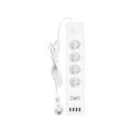 Predlžovací prívod Smart GETI GSS04, 4 zásuvky, 4x USB, Tuya