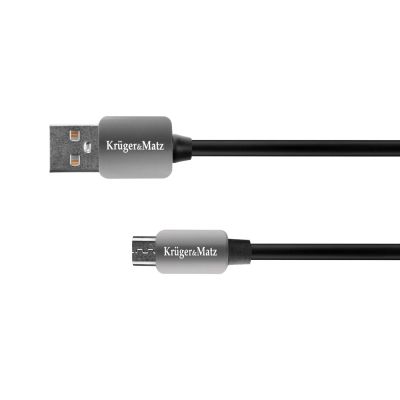 Kábel KRUGER & MATZ KM0331 USB/micro USB 1,8m Black