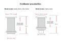 EcoMaster Samostatné pneutlačidlo kulaté Matný nerez