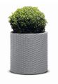 Kvetináč KETER Cylinder M Silver Grey