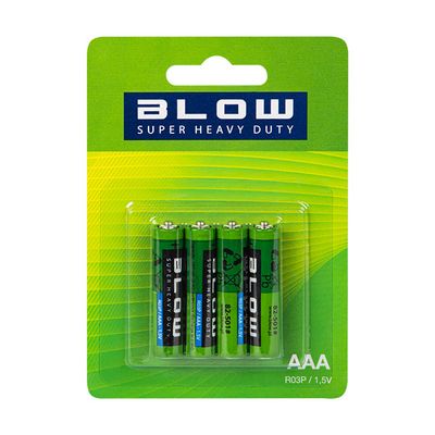 Batéria AAA (LR03) Zn-Cl BLOW Super Heavy Duty 4ks / blister