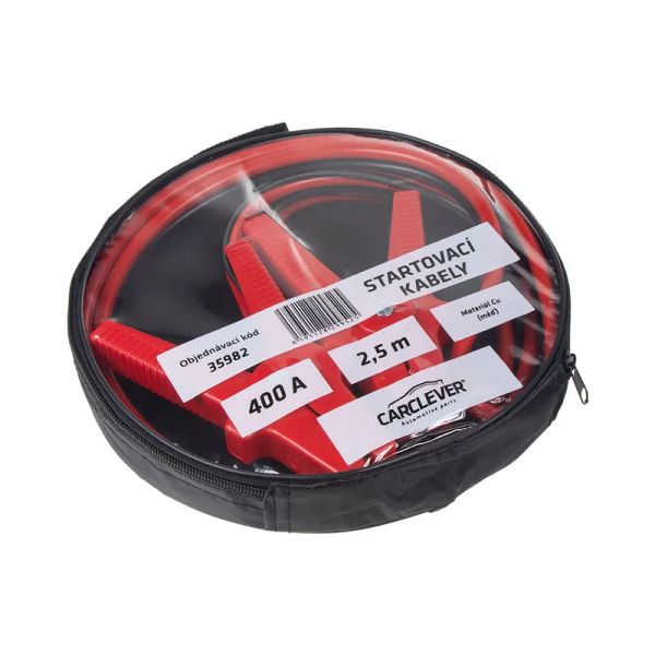 Káble štartovacie 400A 2,5m CARCLEVER 35982 100% meď