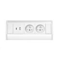 ORNO OR-GM-9039/W-G Zásuvka rohová s USB