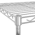 vidaXL Regál so 4 policami na kolieskach 90x35x142 cm chrómový 200 kg