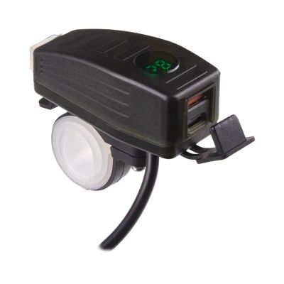 Nabíjačka USB STU 34707 s voltmetrom na motocykel