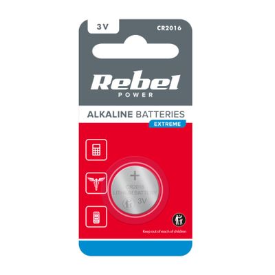 Batéria CR2016 REBEL Extreme 1ks / blister BAT0194
