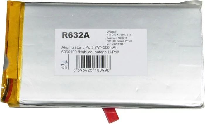 Nabíjateľná LiPo batéria 3,7 V/4500 mAh 6060100 Hadex