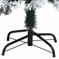 vidaXL Umelý vianočný stromček, zasnežený, zelený 210 cm, PVC