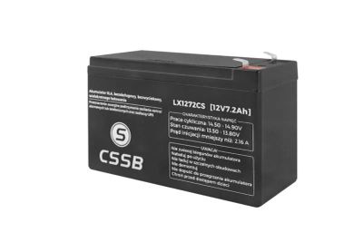 Olovená batéria 12 V 7,2 Ah CSSB LX1272CS