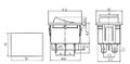 Prepínač kolískový 2-pol./6-pin ON-ON 250 V/15 A čierny
