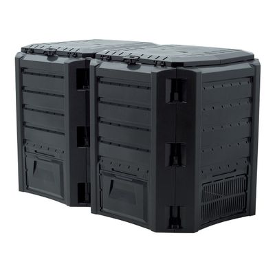 Kompostér záhradný MODULE COMPOGREEN 800l čierny