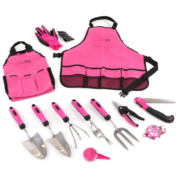Súprava záhradného náradia SIXTOL GARDEN PINK 12 12ks