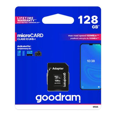 Pamäťová karta GOODRAM microSD 128GB s adaptérom