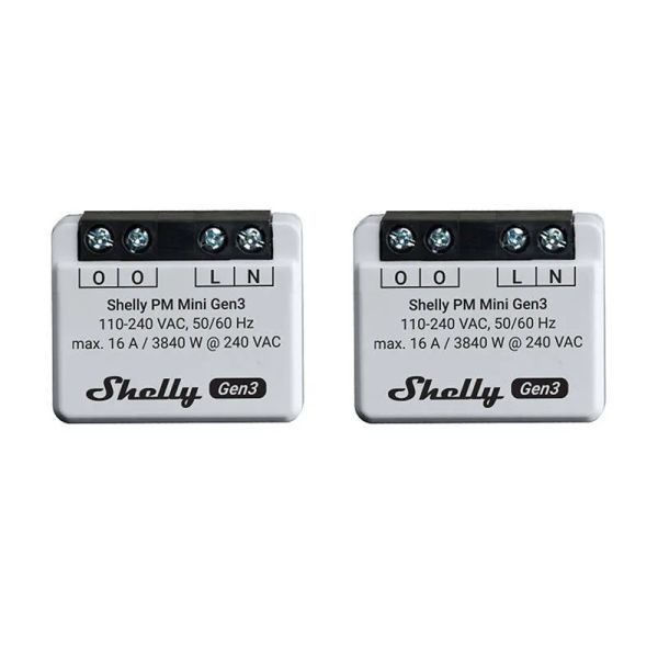 Smart merač spotreby SHELLY PM Mini Gen3 WiFi 2ks