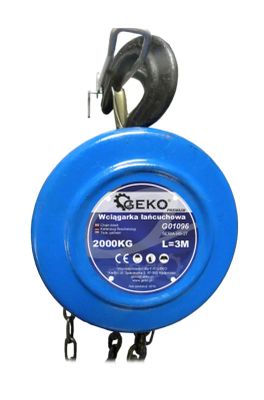 Kladkostroj reťazový 2t 3m GEKO G01096