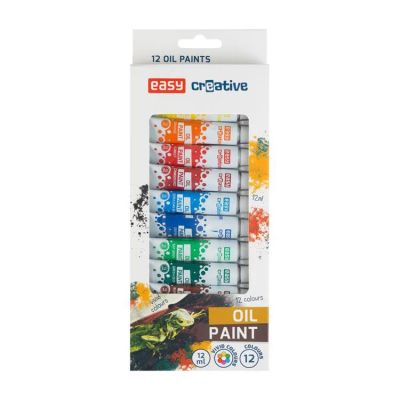 Farby olejové EASY Creative 12ks 12ml