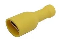 Zdierka faston 6.3mm izol., vodič 4.0-6.0mm  žltá