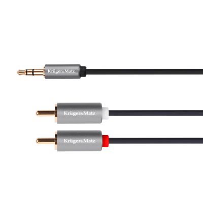 Kábel Jack 3.5mm stereo/2x Cinch 3m KRUGER & MATZ KM1216 Basic